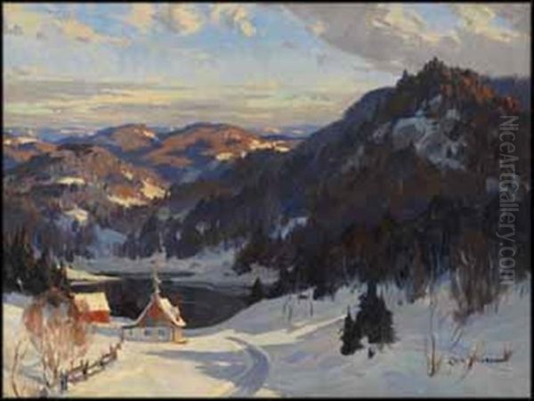 Evening Sun, Near Morin Heights, P. Que Oil Painting by Eric Riordon