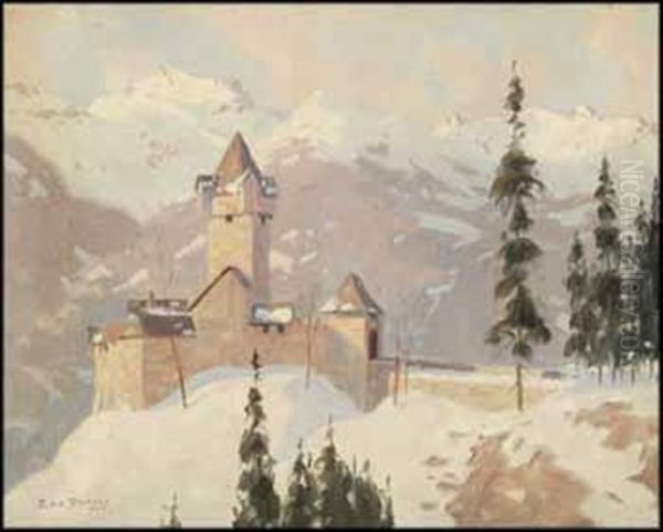 Castle Falkenstein, Austrian Tyrol Oil Painting by Eric Riordon