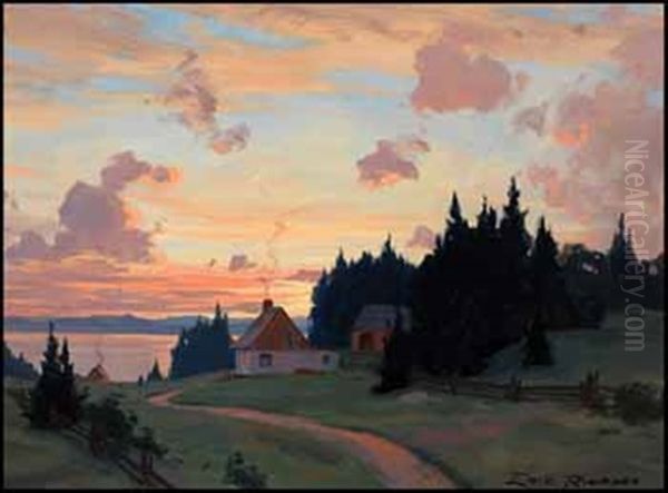 Summer Evening, Lower St-lawrence Oil Painting by Eric Riordon