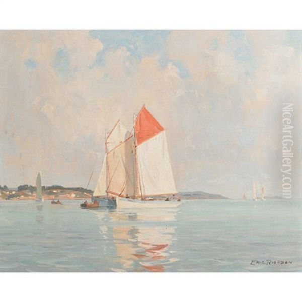 Peaceful Evening, Brittany Oil Painting by Eric Riordon