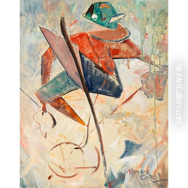 Skier Oil Painting by Eric Riordon