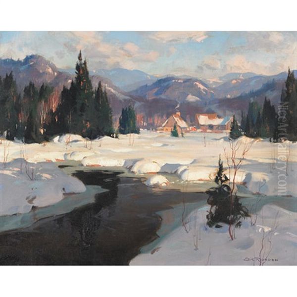 March Sunlight Oil Painting by Eric Riordon