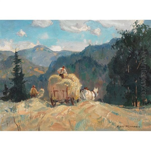 August Day, Val Morin Country Oil Painting by Eric Riordon