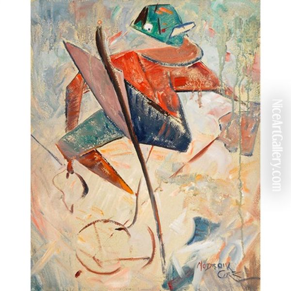 Skier Oil Painting by Eric Riordon