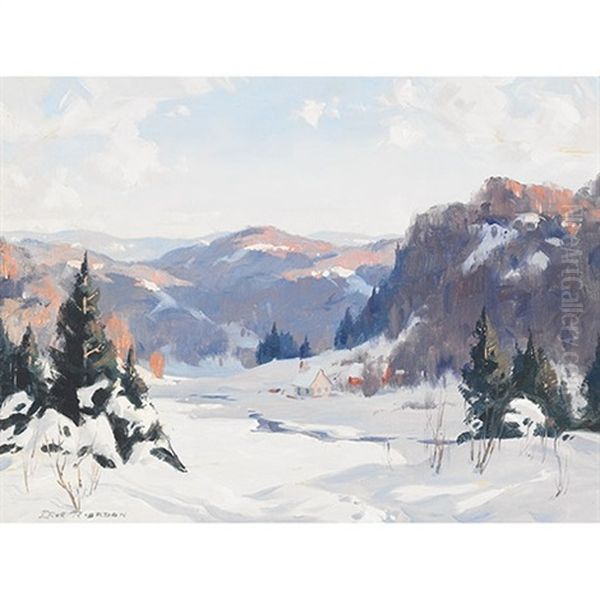 Devils River Valley, Laurentians, P. Que Oil Painting by Eric Riordon