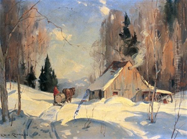 Sugaring Time Oil Painting by Eric Riordon