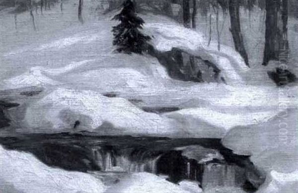 Paysage En Hiver Oil Painting by Eric Riordon