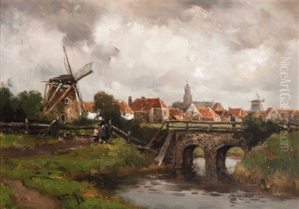 Bij Veere Oil Painting by Willem Cornelis Rip