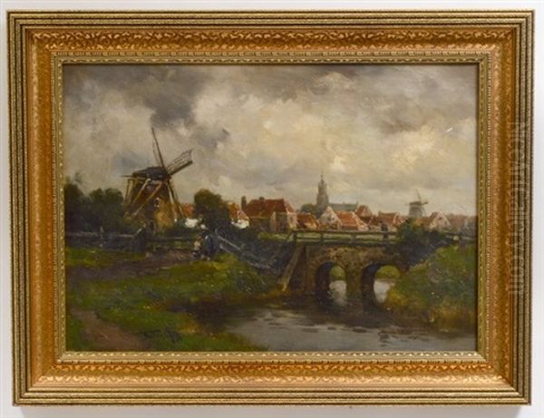 Dutch Scene Oil Painting by Willem Cornelis Rip