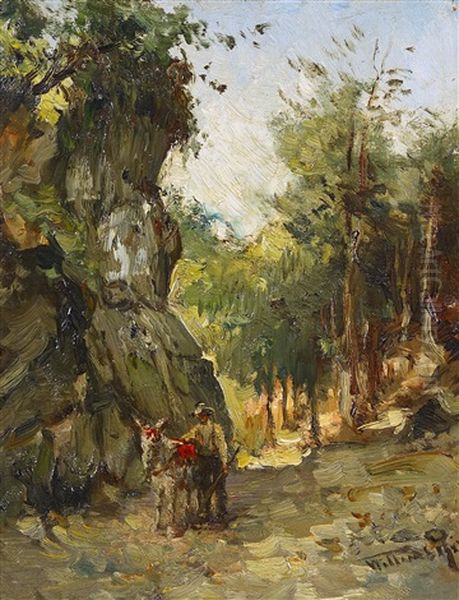 Rotspad Op De Drachenfels Oil Painting by Willem Cornelis Rip