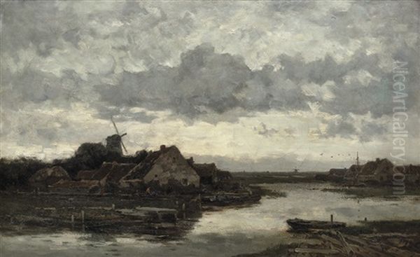 Avondstond Bij Megen Oil Painting by Willem Cornelis Rip