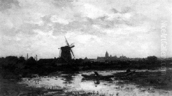 Opkomend Onweder In De Duinen Oil Painting by Willem Cornelis Rip