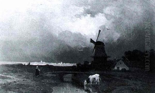 Outskirts Of Veenenburg? Oil Painting by Willem Cornelis Rip