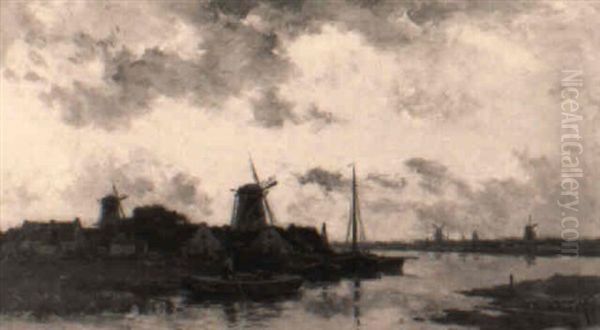 Strand Aan De Merwede Oil Painting by Willem Cornelis Rip