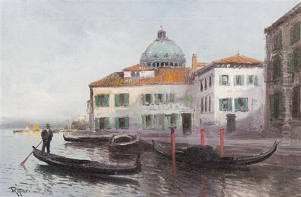 Venice Oil Painting by Virgilio Ripari