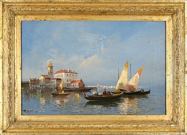 Venice Oil Painting by Virgilio Ripari