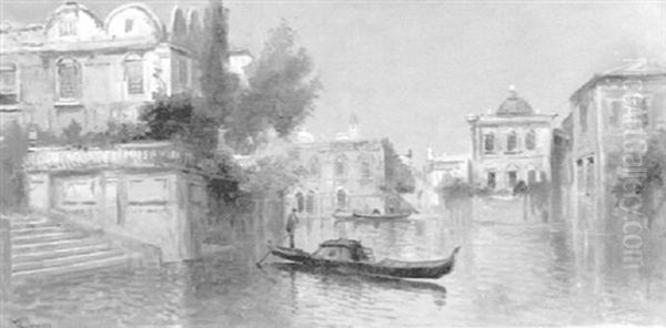 Grand Canal, Venice Oil Painting by Virgilio Ripari