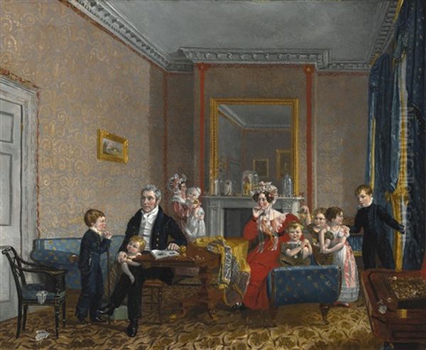 Domestic Bliss Oil Painting by Edward Villiers Rippingille