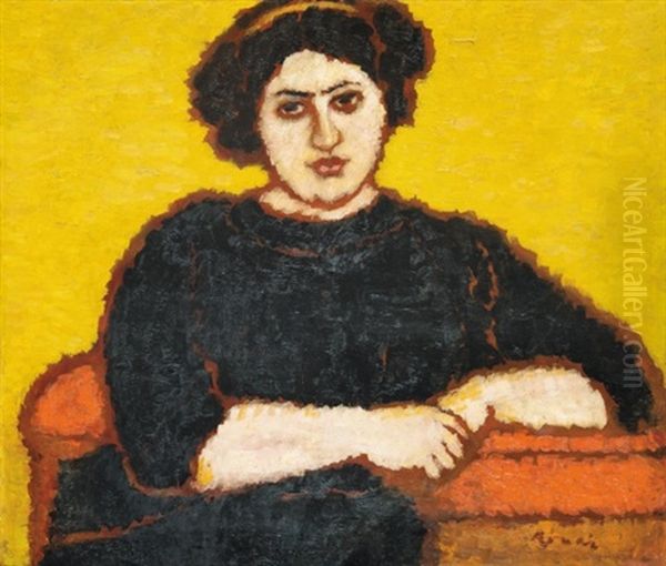 Anella Oil Painting by Jozsef Rippl-Ronai