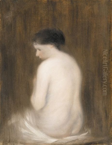 Back Nude Oil Painting by Jozsef Rippl-Ronai