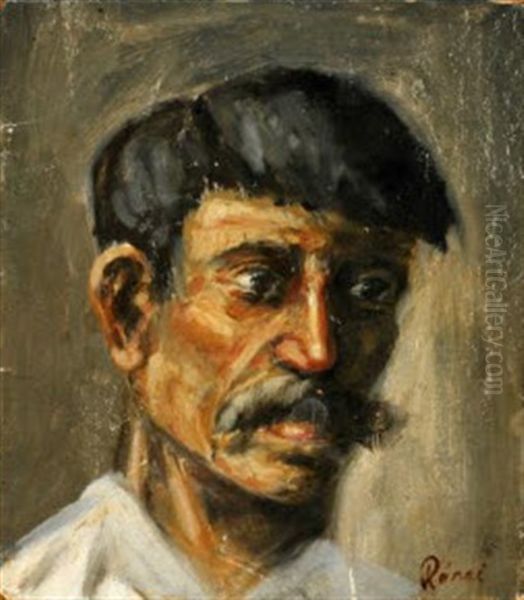 Portrait Of A Man Oil Painting by Jozsef Rippl-Ronai