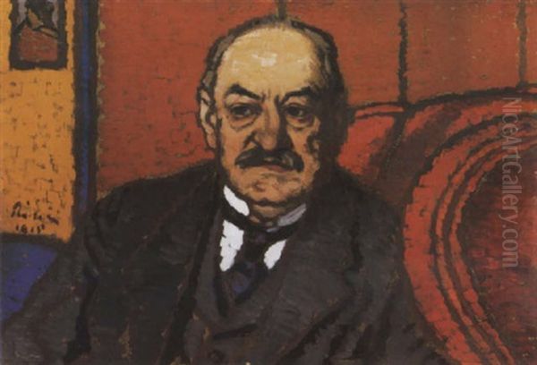 Fulop Bacsi (darnai Fulop Kaposvari Vaskereskedo) (uncle Fulop) Oil Painting by Jozsef Rippl-Ronai