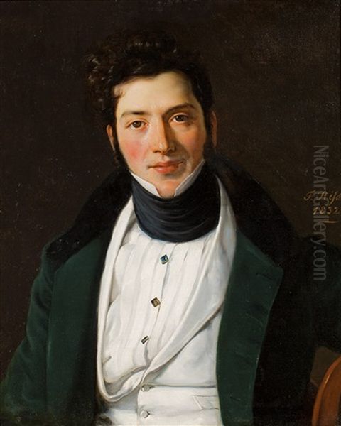 Portrait D'homme Oil Painting by Francois Riss