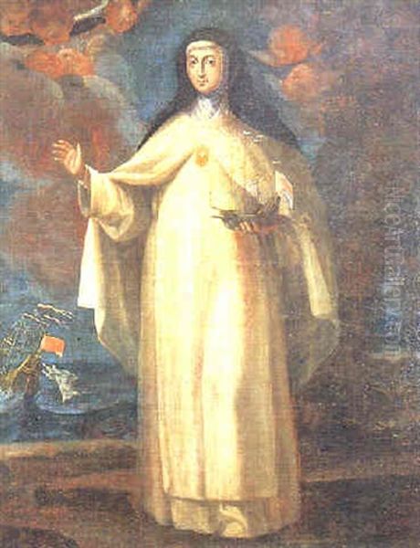 Santa Maria De Cervello Oil Painting by Jose Risueno