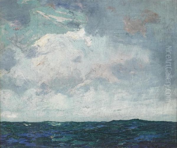 Gathering Storm In The South Seas, Tahiti Oil Painting by William Ritschel