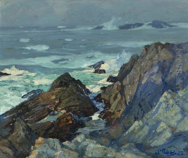 Eventide, Carmel Highlands, Cal Oil Painting by William Ritschel