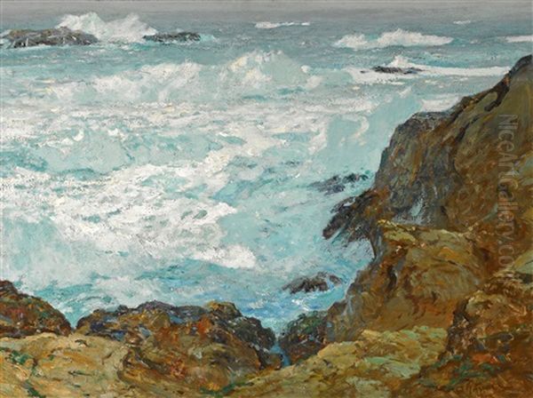 Rockbound Coast Oil Painting by William Ritschel