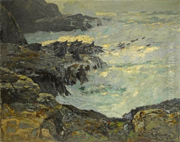 Evening Tide, California Coast Oil Painting by William Ritschel