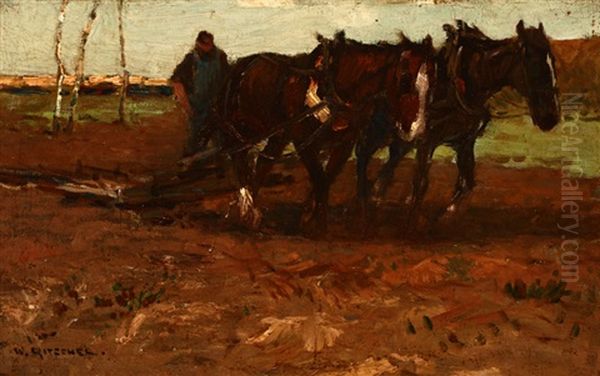 Plowing Near Monterey Oil Painting by William Ritschel