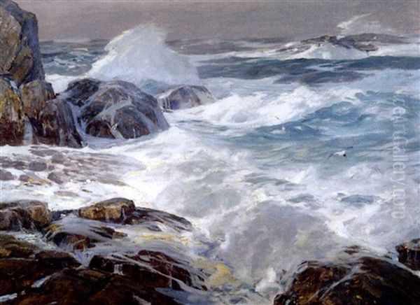 Stormy Seas Oil Painting by William Ritschel