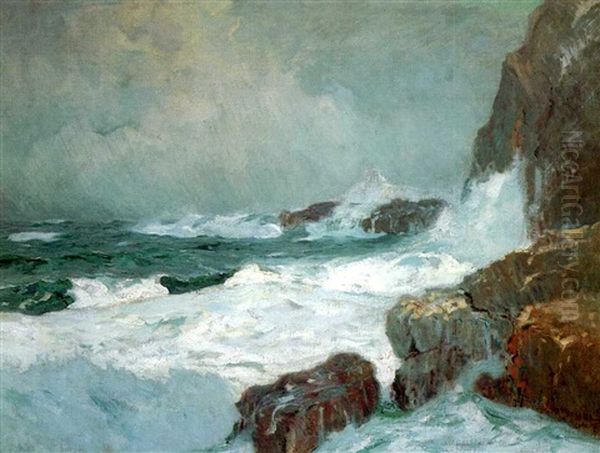 Crashing Surf Oil Painting by William Ritschel