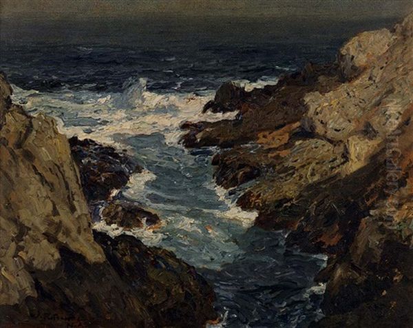 Inrush Of The Tide Oil Painting by William Ritschel