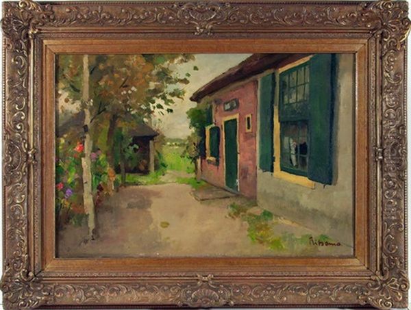 Haus In Landschaft Oil Painting by Jacob Ritsema