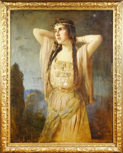 Young Lady From The Orient Oil Painting by Caspar Ritter