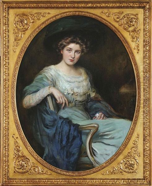 Bildnis Einer Eleganten Dame Oil Painting by Caspar Ritter