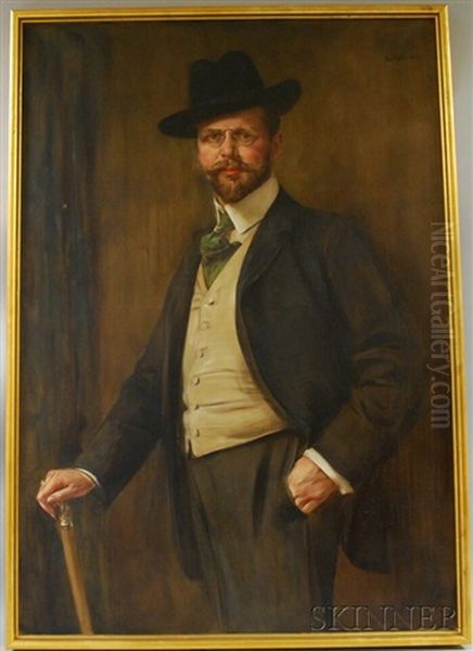 Portrait Of Alexander Rubel Oil Painting by Caspar Ritter