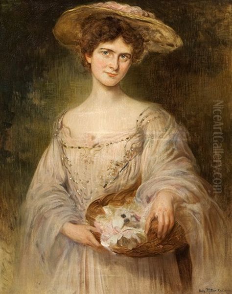 Portrat Einer Dame Oil Painting by Caspar Ritter