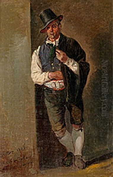 Man Fran Pinzgau I Salzburgerland Oil Painting by Eduard Ritter