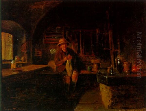 Im Tauernwirtshaus Oil Painting by Eduard Ritter