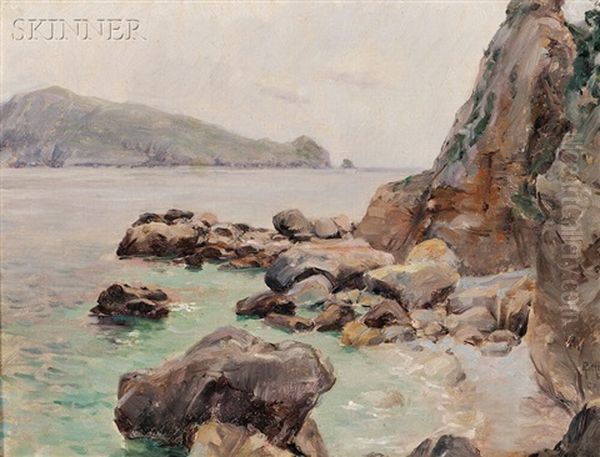 Coast Of Capri Oil Painting by Louis Ritter