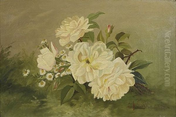 Still Life With Roses Oil Painting by Louis Ritter