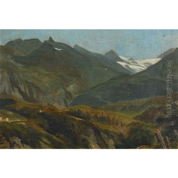 Maya, Dent Blanche Und Ferpecle (val D'herens) Oil Painting by Raphael Ritz