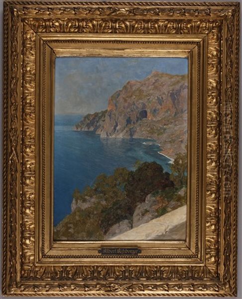 Capri An Der Kleinen Marina Oil Painting by Albert Ritzberger