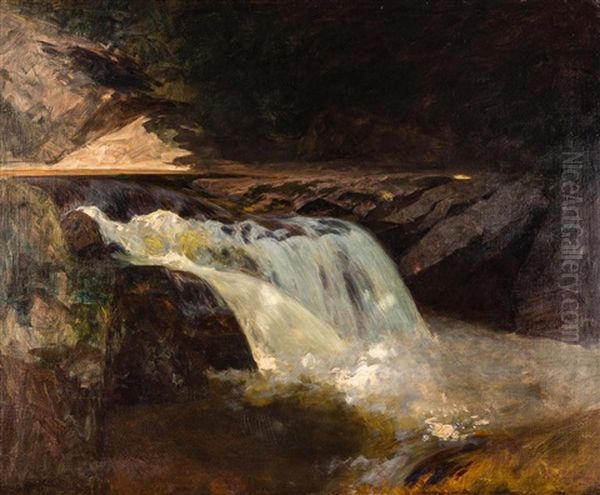 Wasserfall Oil Painting by Albert Ritzberger