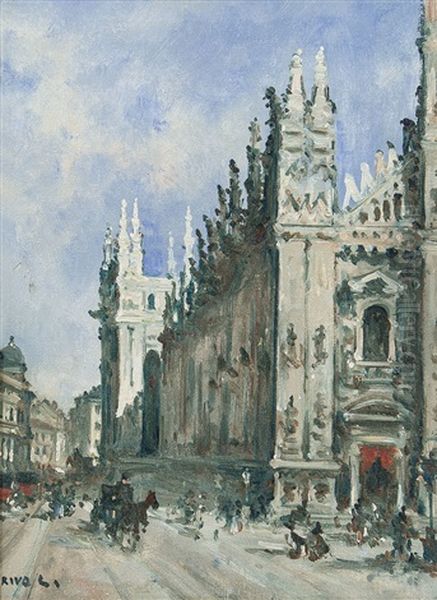 Milano Oil Painting by Giovanni Riva