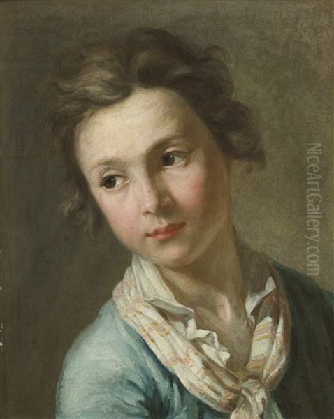 Portrait Of A Youth Oil Painting by Antoine Rivalz